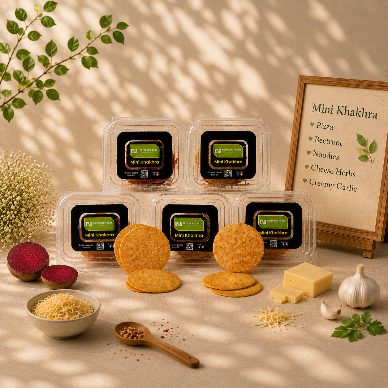 Mini Khakhra Trial Pack (Pack of 5) - Narmada Foods